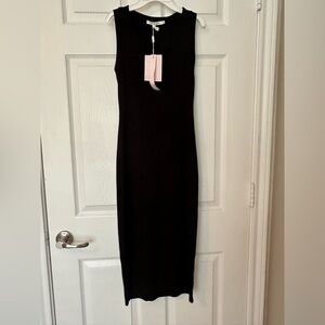 Avec Les Filles Black Midi dress. Brand new with tags. Size XS